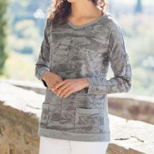 NWT!  Soft Surroundings Piper Pullover V Neck Pockets XL